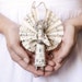 Clothespin Angel - Handmade Ornament made with Vintage Sheet Music