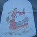 Vogart type Dutch Girl Laundry bag tinted and embroidered washing clothes