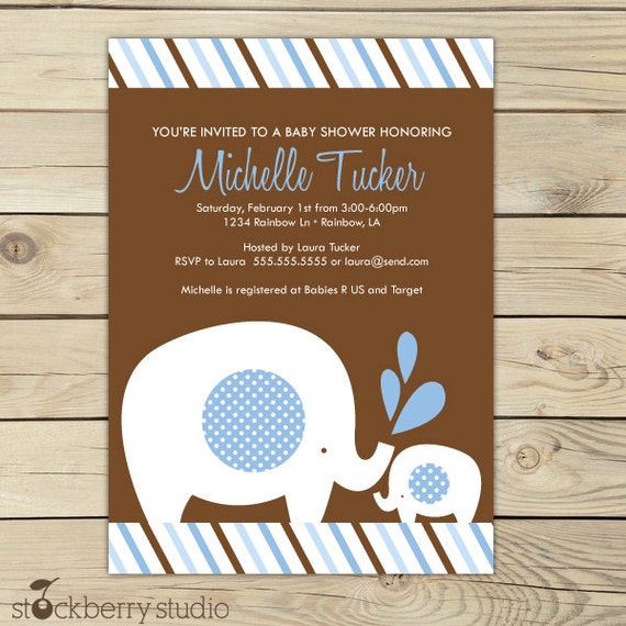 Baby Shower Invitations Brown And Blue 7