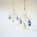 Reserved for Joyce-Silver Chandelier Earrings, Romantic Swarovski Earrings, Drop Earrings, Charm Earrings, Purple Blue Green