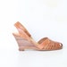 Wooden Buckle woven Indie Wedge Sandal size 9