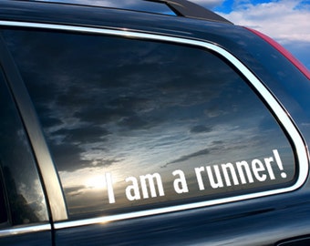 I am a runner, running sticker