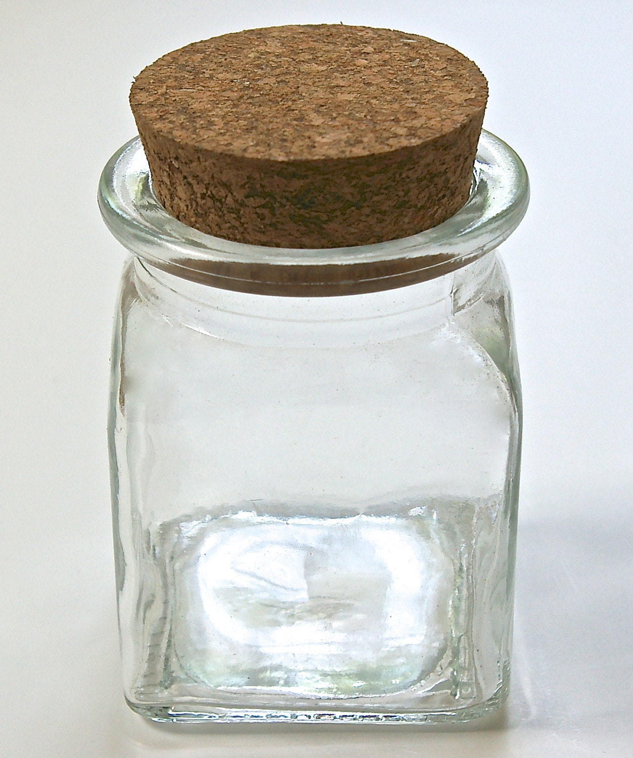 4 Square Glass Jars with Corks 250ML 8.5 ounce Terrarium