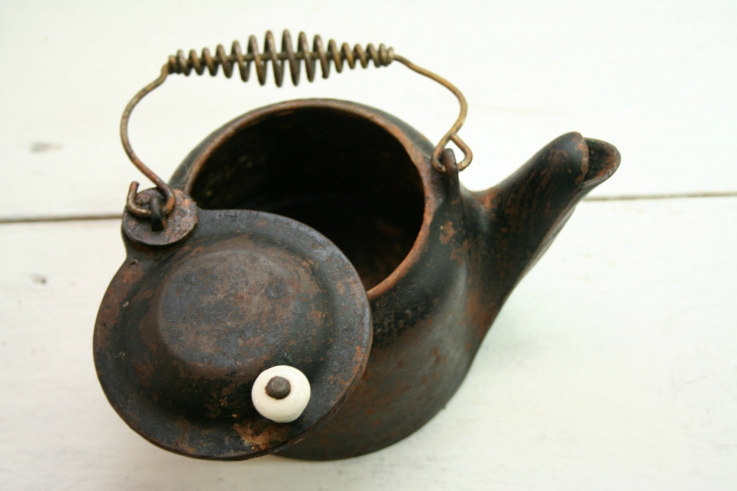 Vintage Wagner Ware Cast Iron Tea Kettle Sidney Ohio 19TH C.
