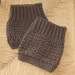Crochet Boot Cuffs in Taupe