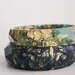 seafoam eco resin faceted bracelet bangle with gold leaf