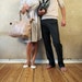 Oversized chevre vegetable tanned leather bag. Natural.