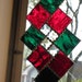 Green and Red Christmas Ornament Whimsical stained glass SUNcatcher