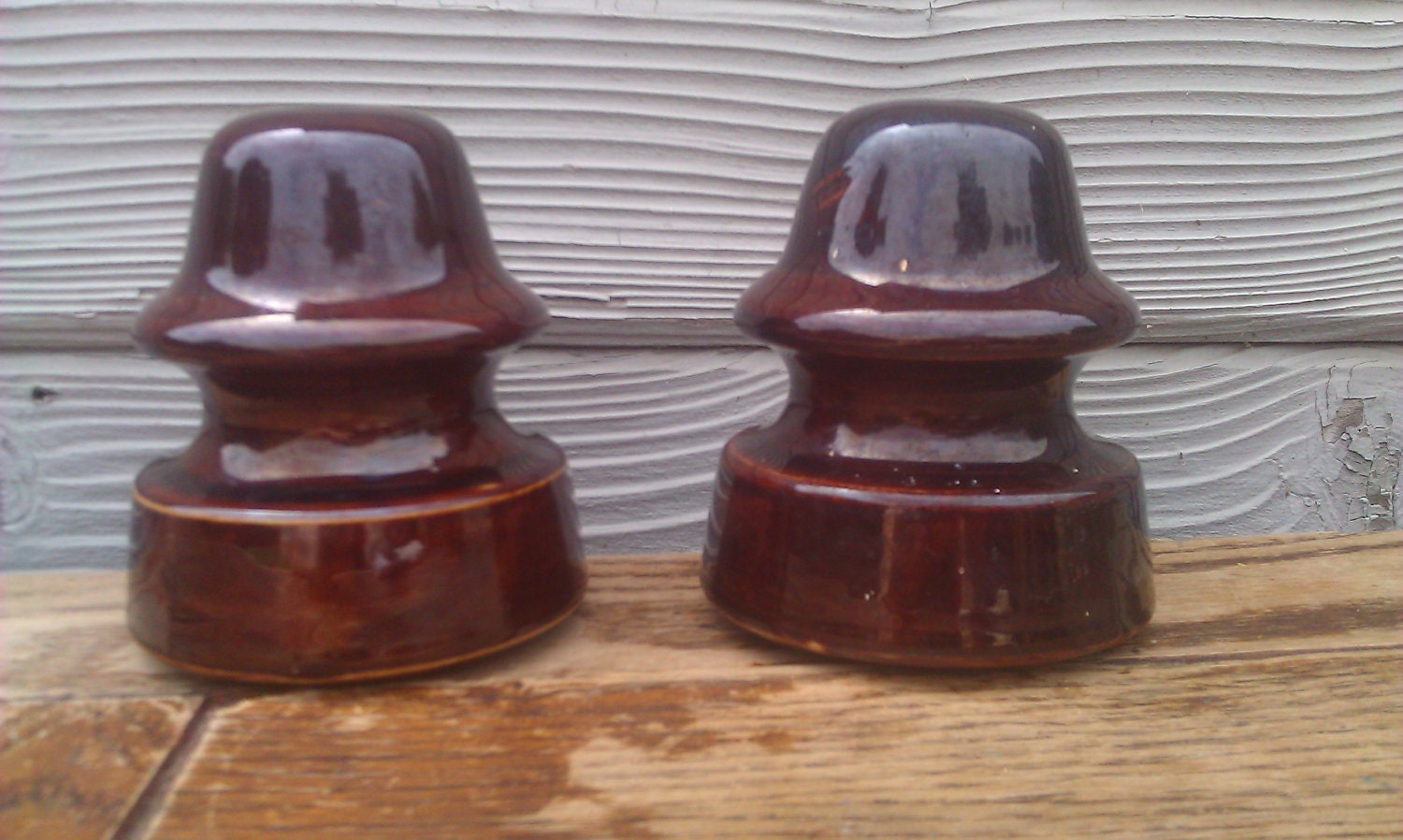 Vintage Insulators Brown Insulators Porcelain Insulators