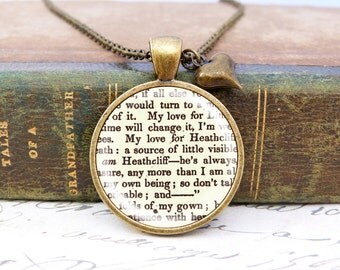 Wuthering Heights "Love" - Literature Necklace