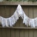 Wedding Decoration, Wedding Garland, Wedding Banner, Rustic Wedding Decor, Fabric Garland, Shabby Cottage Chic, Bridal Shower Decor