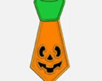 Pumpkin Tie...Embroidery Applique Design...Three sizes for multiple hoops...Item1411...INSTANT DOWNLOAD