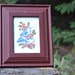 Reserved - Framed Hand Embroidery // Bluebirds // Woodland Home Decor