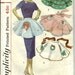 Vintage 1960s Simplicity Holiday Hostess Half Apron Pattern with Transfers Uncut