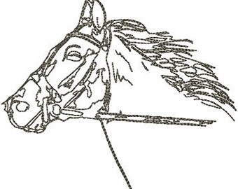 Instant Download Deer Skull Outline machine embroidery design