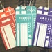 Three 1950's Vintage Travel Luggage Baggage Suitcase Tags "Italian Line", Paper Ephemera, Collectibles