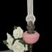 Oil Lamp Reproduction Victorian Style in Ceramic, Brass and Glass