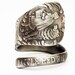 RESERVED For (lunelyreLittle) - Red Riding Hood Sterling Silver Spoon Ring, Handcrafted in your size (3027)