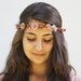 Daisy Crown - Lavender and Orange Tiny Vintage Daisies, Hippie Headband, Summer Fashion, Daisy Chain, Flower Head Wreath