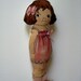 Fabric Baby Doll Pretty in Pink Green Travel Toy