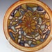Dinner Plate With Flower And Mosaic Pattern