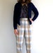 ON SALE. Vintage Pants. Preppy Plaid High Waist Trousers. 70s. Small / Medium.