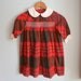 60s POLLY FINDERS Plaid School Girl Dress....size 6 girls....kids. children. vintage kids. plaid. red dress. 1960s dress. preppy. classic