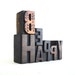 BE HAPPY - 7 Vintage Letterpress Wood Type Alphabets Collection - VG6