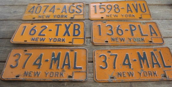 Items similar to Vintage NEW YORK License Plates on Etsy