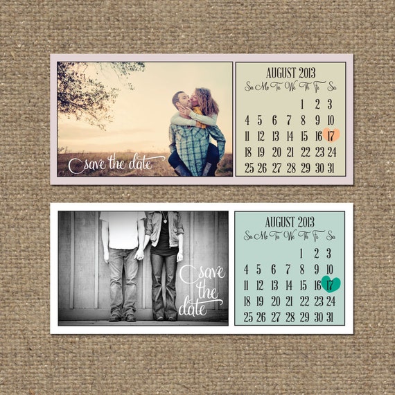 printable save the date calendar pdf modern simple design