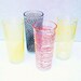 Lemonade Glasses Vintage Glassware Atomic Retro Vintage Bar Glasses Large Drinking Mid Century Modern Water Glasses