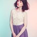 Purple ethereal lace and chiffon dress
