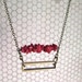 Cathode - Geometric Brass & Semi Precious Stone Necklace with Red Coral