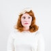 vintage 1950s hat / wool toque / Sharp Bow