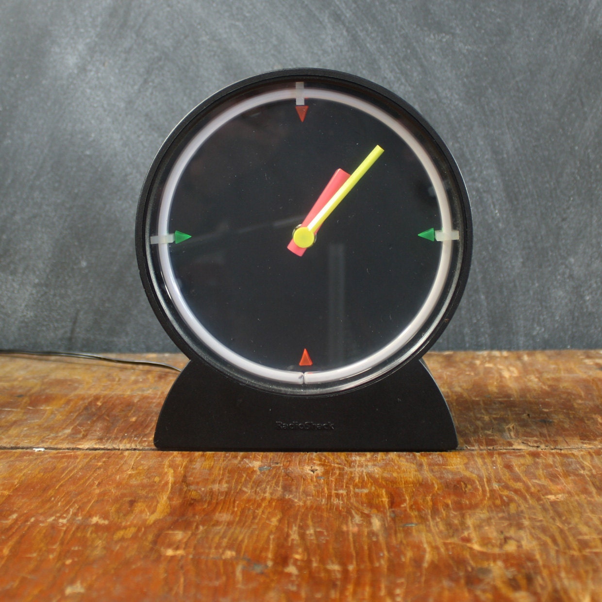 80's Style Desktop Neon Clock Radio Shack