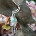 Amazonite and sterling dangle lotus earrings with Swarovski crystals