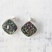 Druzy earrings, drusy, sterling silver, sparkly, galaxy, titanium druzy - The Stardust Earrings - Rainbow Edition