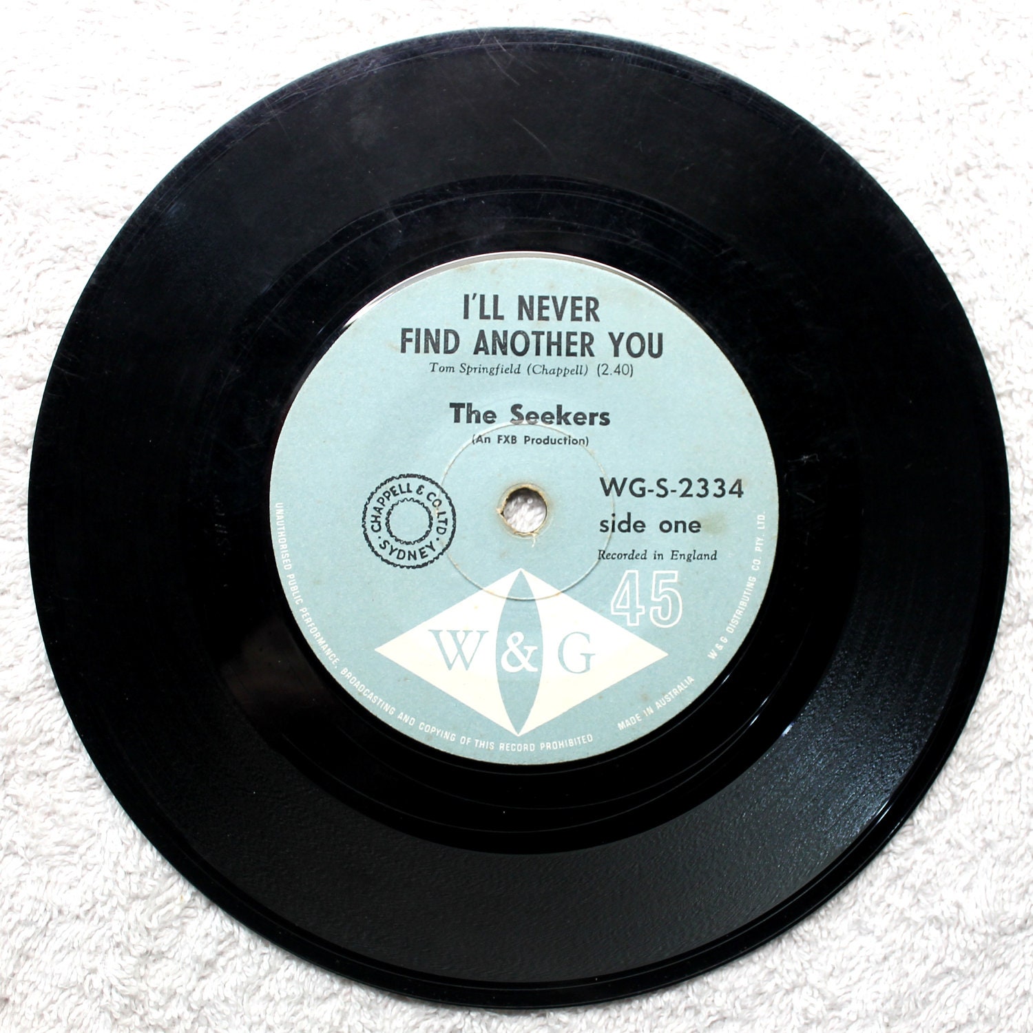 The Seekers I'll Never Find Another You and by HobartCollectables The Seekers I'll Never Find Another You and by HobartCollectables