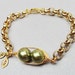 Two Peas In A Pod Gold Bracelet - Personalized Hand stamped Bracelet