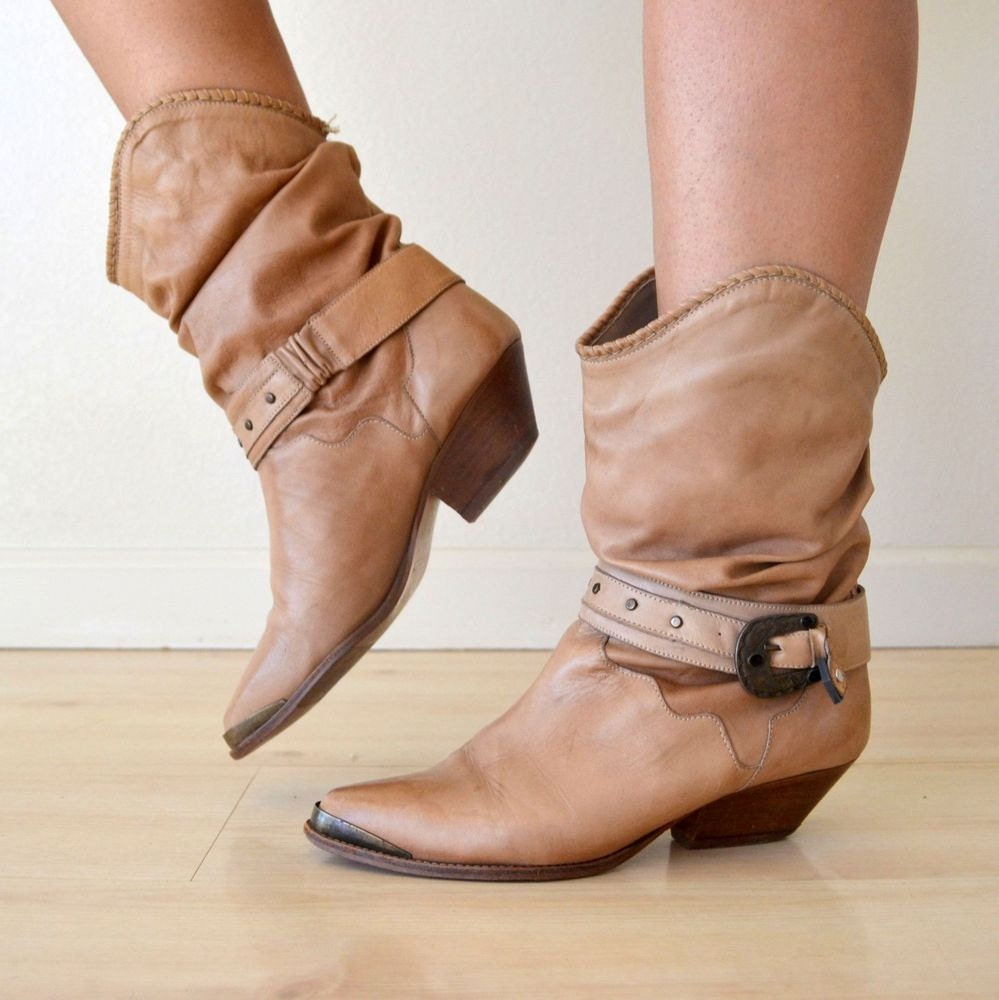 slouch boots camel