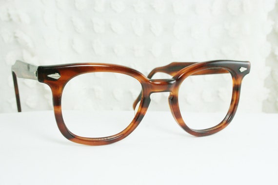 Vintage 60s Glasses 1950's Mens Eyeglasses Tortoise by DIAeyewear