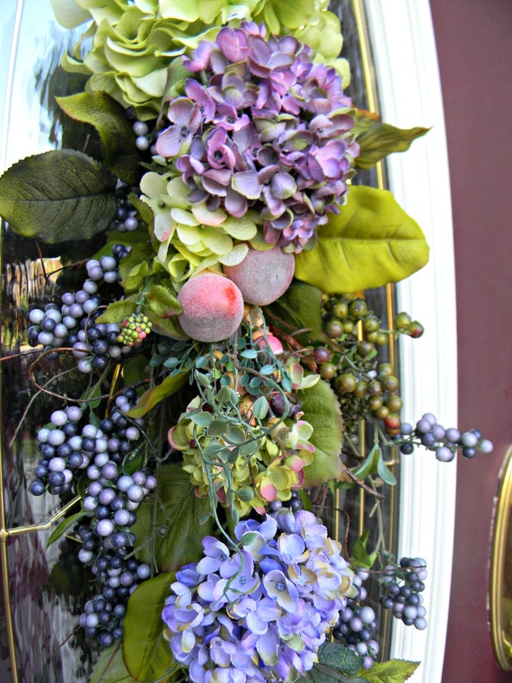 Teardrop Vertical Spring Summer Door Swag Wreath