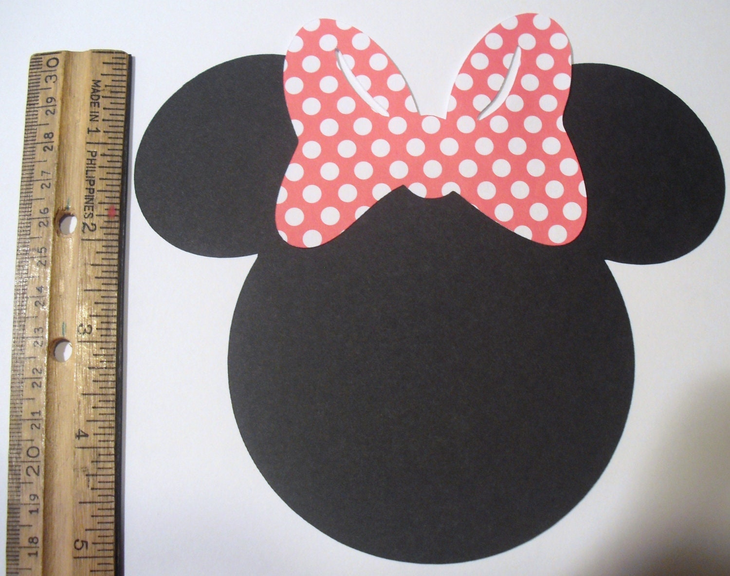MINNIE MOUSE Heads 5 Inches SET of 10 die cuts cut outs you