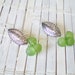 Silver Marquis Beaded Earrings with Peridot Green Baubles