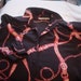 Vintage 60s Black and Pink Polyester Blouse