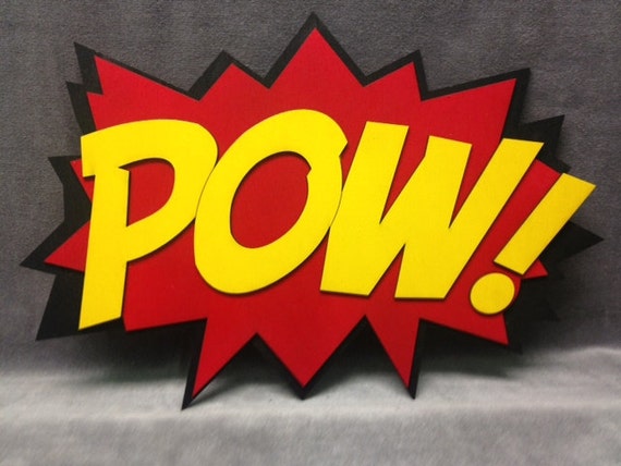 LARGE Comic Book POW Quote Wall Art/Plaque