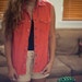 orange rust velour vest