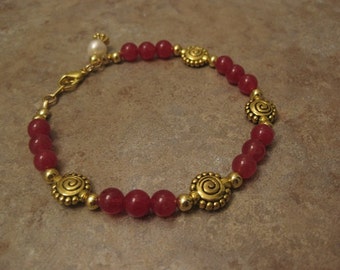 ruby bracelet, ruby jewelry, red ruby bracelet, natural ruby bracelet, red stone bracelet, red ruby jewelry