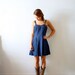Vintage blue polka dot mini summer dress
