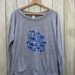 SALE Mushroom Pullover in Gray, Slouchy Pullover, Size Large